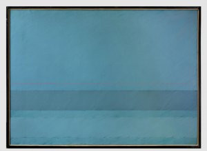 Orizzonte mare, 1974, Olio su tela, 100x140 cm