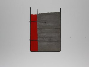 Rilievo, 2001, cemento e ferro, 50x36 cm