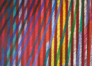 Piero Dorazio, Arpeggio I, 65x90 cm, olio su tela , 1983